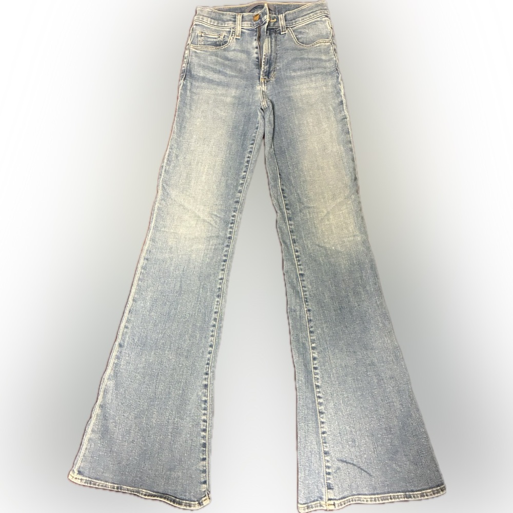 Joe’s Jeans Flawless The Molly High Rise Flare Denim Jeans Blue Stretch Size